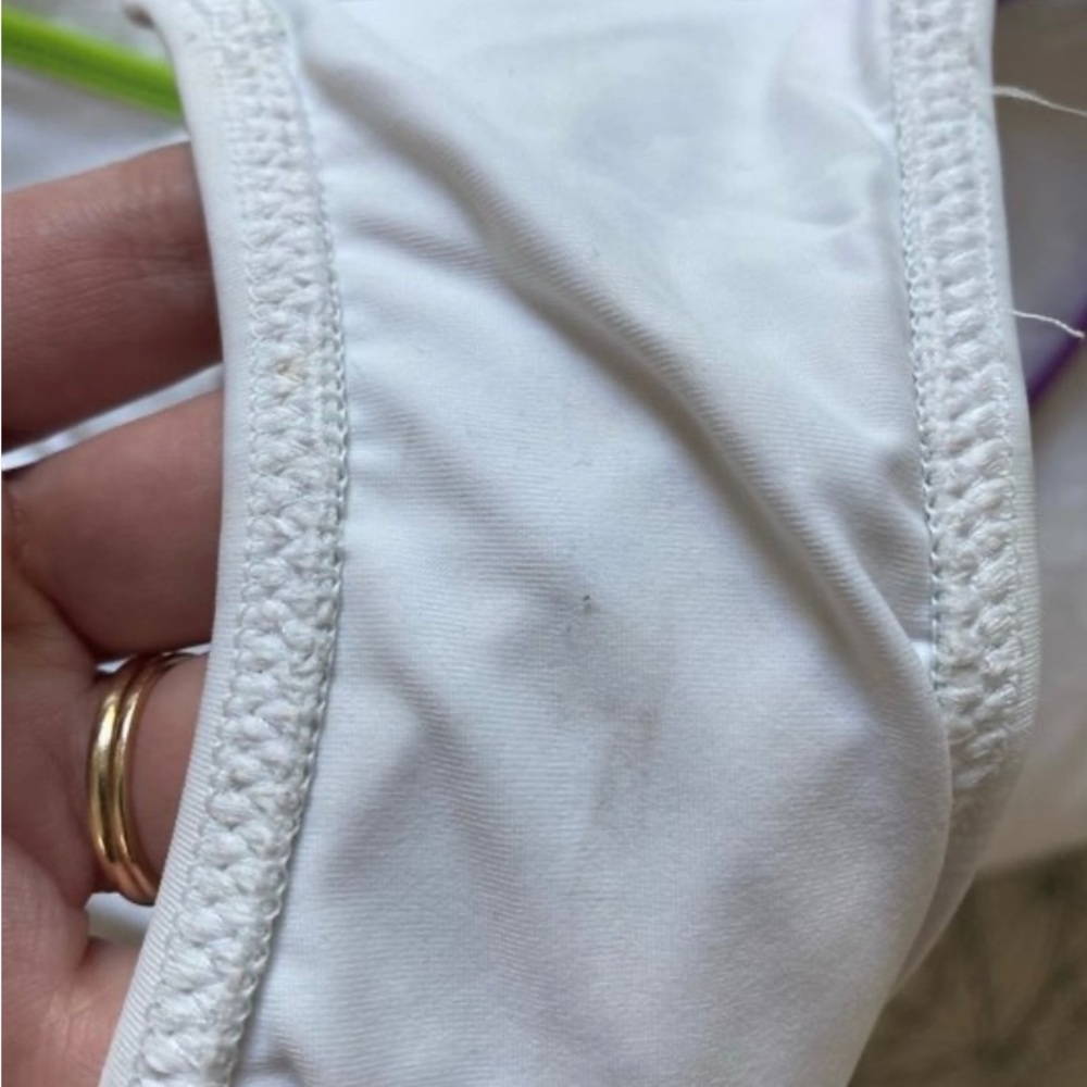 SOLID & STRIPED: White One-Piece Swimsuit w/Color Pop Trim - Picture 11 of 13
